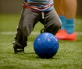 Toddler playing soccer Royalty Free Stock Photo