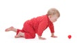 Toddler in red pajama