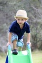 Toddler on slide