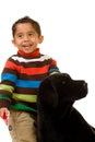 Toddler with Stuffed Dog Royalty Free Stock Photo