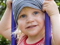 Toddler on a swing