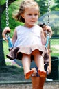 Toddler on swing