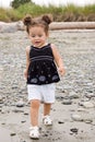 Toddler toddling on the beach Royalty Free Stock Photo