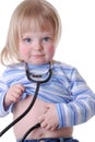 Toddler Wearing A Stethoscope