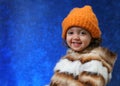 Toddler winter portrait