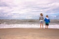 Toddlers on the beach Royalty Free Stock Photo