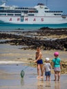 Toddlers on the beach Royalty Free Stock Photo