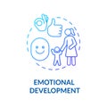 Toddlers emotional development concept icon