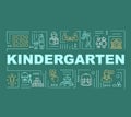 Toddlers kindergarten word concepts banner