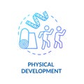 Toddlers physical development concept icon