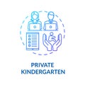 Toddlers private kindergarten concept icon