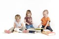 Toddlers reading books
