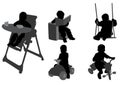 Toddlers silhouettes