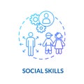 Toddlers social skills concept icon