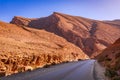 Todgha Gorge, Morocco. Limestone river canyons, or wadi, in the eastern part of the High Atlas Mountains Royalty Free Stock Photo