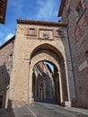 Todi, Umbria, Italy: the ancient city gate Porta Catena