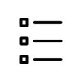 Todo list line icon isolated on white background. Black flat thin icon on modern outline style. Linear symbol and editable stroke