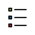 Todo list line icon isolated on white background. Black flat thin icon on modern outline style. Linear symbol and editable stroke