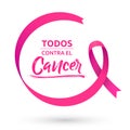 Todos Contra el Cancer, All Against Cancer Spanish tex Breast Cancer Awareness Month.