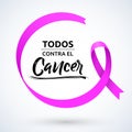 Todos Contra el Cancer, All Against Cancer Spanish tex Breast Cancer Awareness Month.