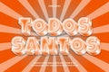 Todos santos editable text effect 3 dimension emboss comic style