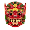 Todsakan face which is the demon king in Thai Khon. Vector