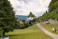 TODTMOOS, GERMANY - JULY 22 2018: Helicopter in the park of todtmoos for scenic flights