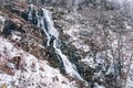 Todtnauer waterfall at wintertime. Black forest, Germany.