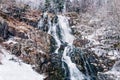 Todtnauer waterfall at wintertime. Black forest, Germany.