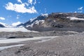 Toe of the Glacier at Athabasca Glacier - Columbia Icefields in Canada Royalty Free Stock Photo