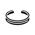 toe ring jewelry fashion glyph icon vector illustration Royalty Free Stock Photo