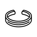 toe ring jewelry fashion line icon vector illustration Royalty Free Stock Photo