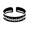 toe ring jewelry glyph icon vector illustration Royalty Free Stock Photo