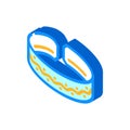 toe ring jewelry isometric icon vector illustration