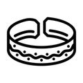 toe ring jewelry line icon vector illustration Royalty Free Stock Photo