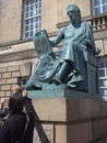 Toe-rubbing of philosopher David Hume, Scotland, Great Britain