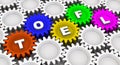 TOEFL. Abbreviation on the gears