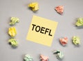 TOEFL word acronym, english exam or test