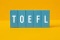 TOEFL - word concept on building blocks, text