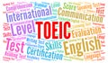 TOEIC word cloud Royalty Free Stock Photo