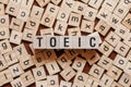 Toeic word concept Royalty Free Stock Photo