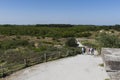 Toeristen op Schiermonnikoog, Tourists at Schiermonnikoog Royalty Free Stock Photo