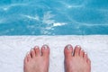 Toes at the Edge of the Pool