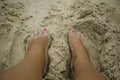 Toes in the sand Royalty Free Stock Photo