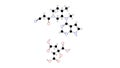 tofacitinib citrate molecule, structural chemical formula, ball-and-stick model, isolated image citrate salt