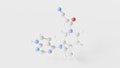 tofacitinib molecule 3d, molecular structure, ball and stick model, structural chemical formula small molecule disease-modifying