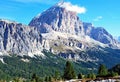 Tofana di Rozes mountain peak in Dolomites