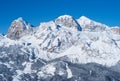 Tofana Mountain in Winter, Covered with Snow, Cortina d Ampezzo, Italy