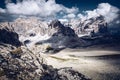 Tofane at Fanes mountain range Cortina D`Ampezzo, Dolomites UNESCO Royalty Free Stock Photo