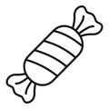 Toffee bonbon icon, outline style